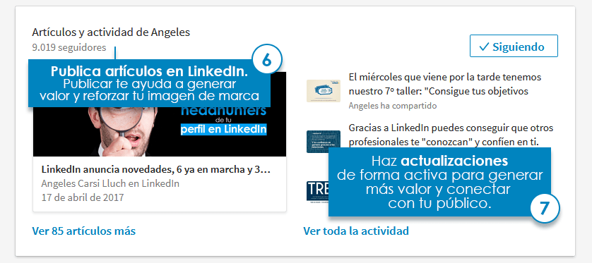 perfil linkedin publicaciones